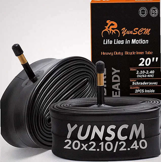 2-PCS 20" Heavy Duty Bike Tubes 20X2.10/2.125/2.30/2.35/2.40 AV48MM Schrader