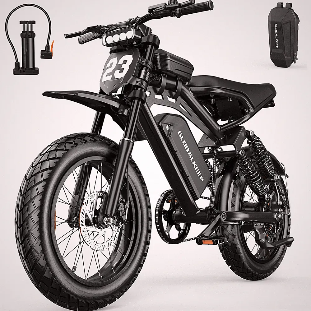 20'' Electric Bicycle ebike 1500W Peak 48V 17.5Ah Adults Electric Bike Fat Tire