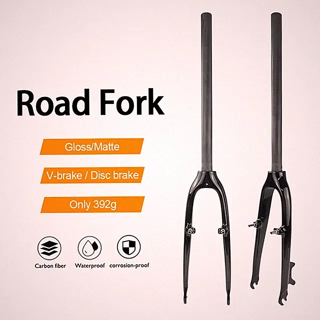 20 Inch Carbon Fiber Front Fork for MTB Straight Tube Disc V C Brake Compatible