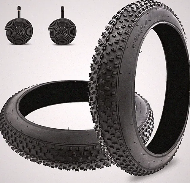 20"X3.0" Electric Bike Tire with Inner Tube:Pack of 2,Heavy Duty Snow Replacemen