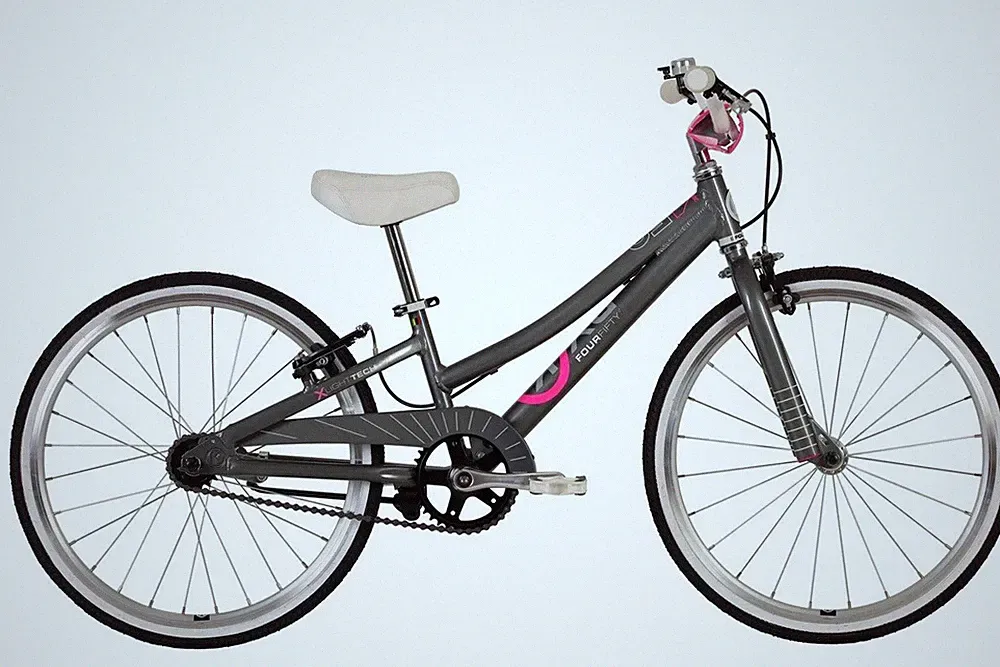 ByK E-450 Girls Charcoal Neon Pink, 20" Kids Bicycle, Age 6-9, ONLY 18.6 LBS