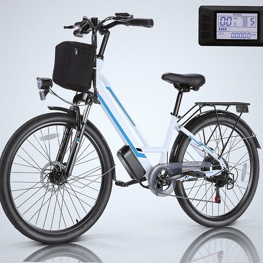 Electric Bike for Adults Teens 500W Motor 20MPH Speed Commuting Bicycle 7-Speed