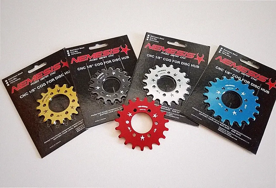 NEMESIS 20T FIXED GEAR COG - FOR DISC HUB - 1/8" FIXIE - BLUE