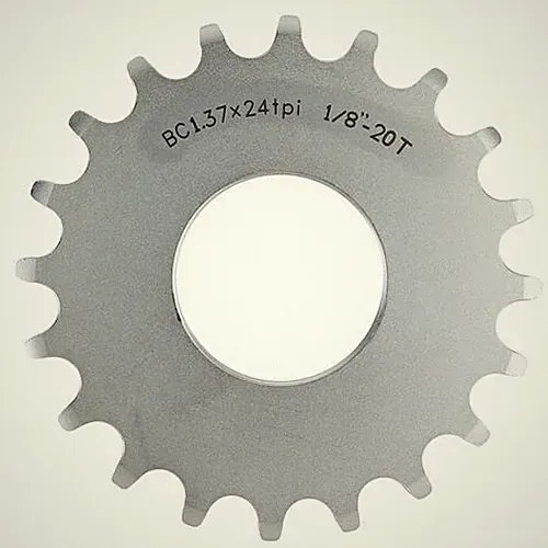 Origin8 Bicycle Track Cog 20T x 1/8" Silver Fixed Gear Single Speed CNC Chromoly