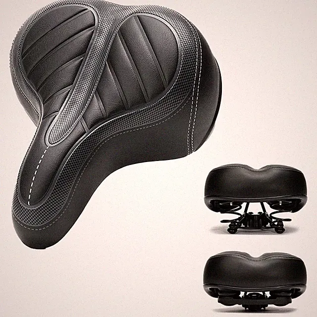 Oversized Bike Seat, Comfortable Replacement Wide Bicycle Saddle for Women Men