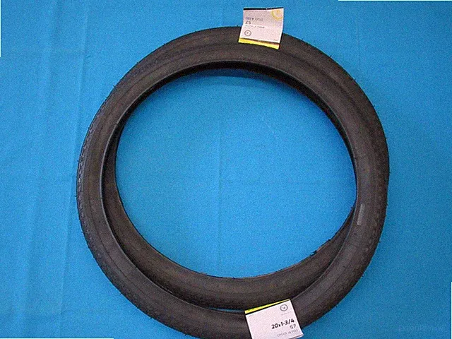 Retro Schwinn 20" x 1-3/4" Black Wall Tires (47-419) For S-7 Rims - Set - New