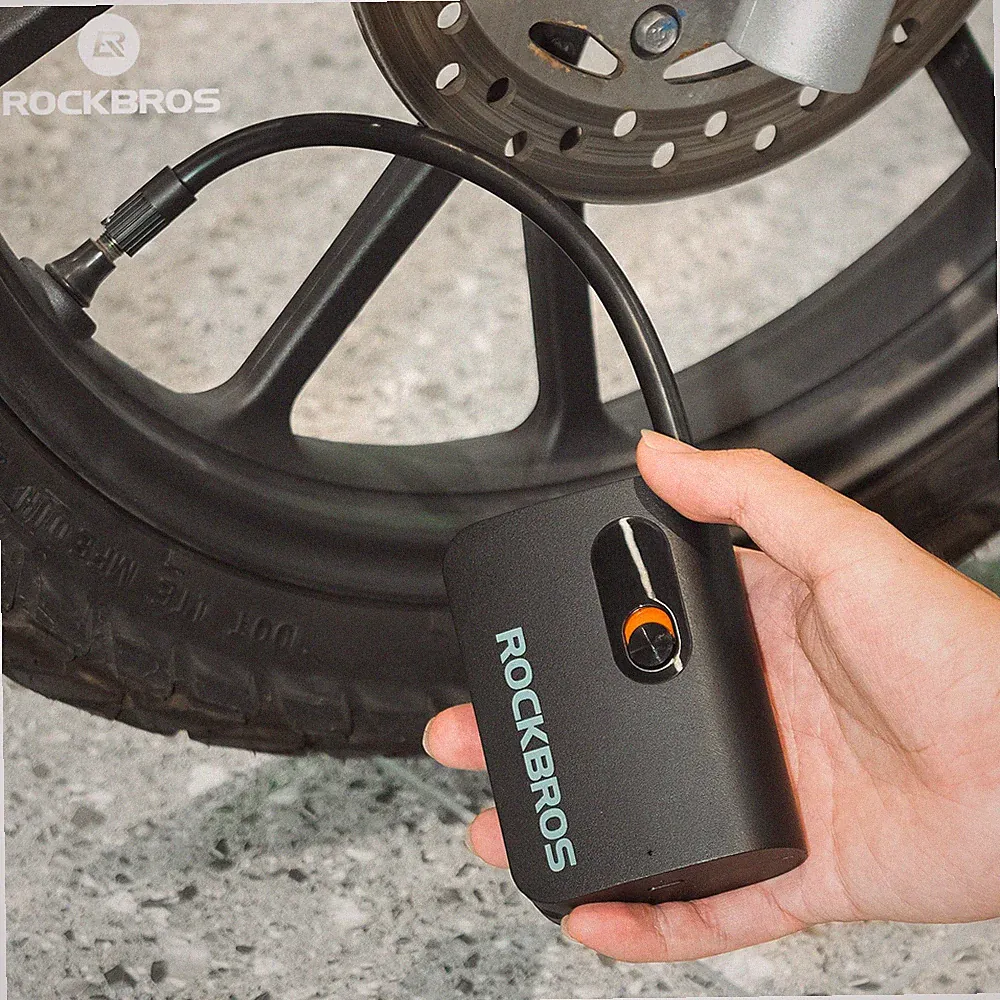 ROCKBROS Electric Pump Mini Bike Tire Pump 70PSI Portable 2600mAh Type-C Gravel
