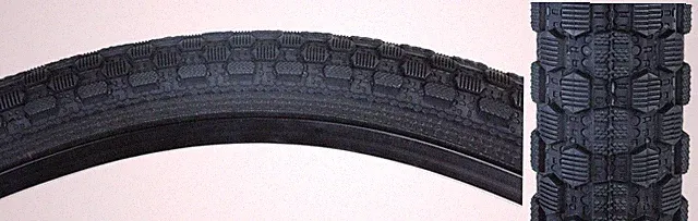 Sunlite Chaotic BMX Tire, 20x1.95, Wire Bead, Smooth Tread, 65 PSI, Black 406ISO